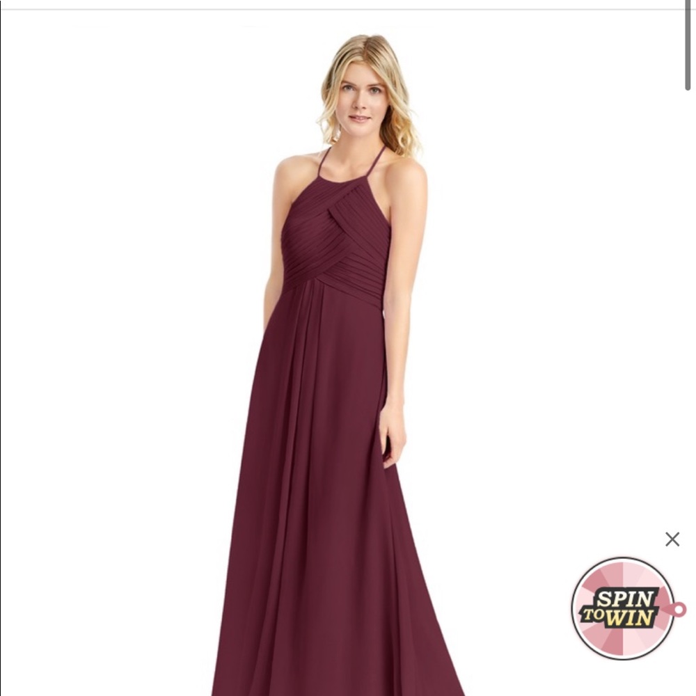 New With Tags Azazie Ginger Cabernet Bridesmaid Dress - Size A0